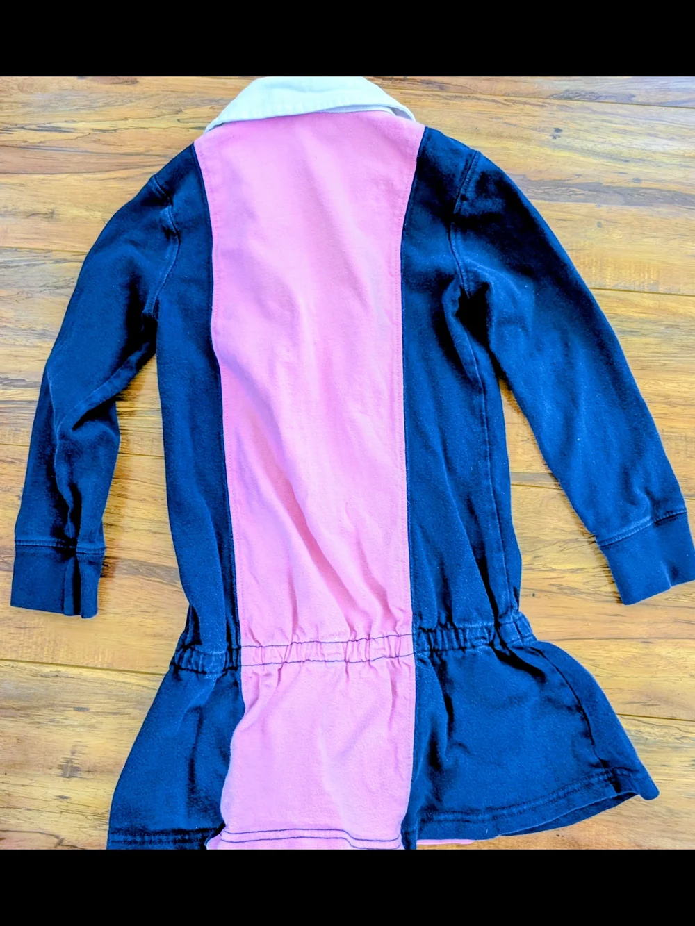 Ralph Lauren Girl's Two-Tone Rugby Dress - Pink & Navy